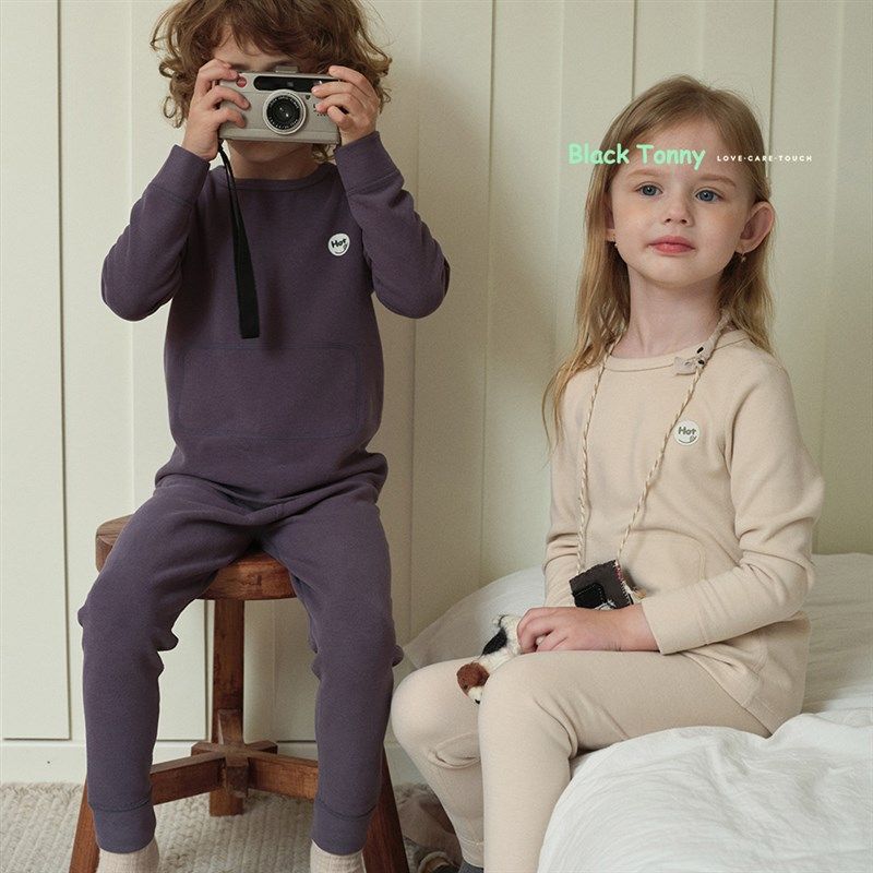 2024秋冬小黑k托昵尼保暖内衣套装男女童家居服打底睡衣秋衣秋裤,童装/婴儿装/亲子装,内衣套装,淘宝优惠券,粉丝福利购,淘宝优惠卷