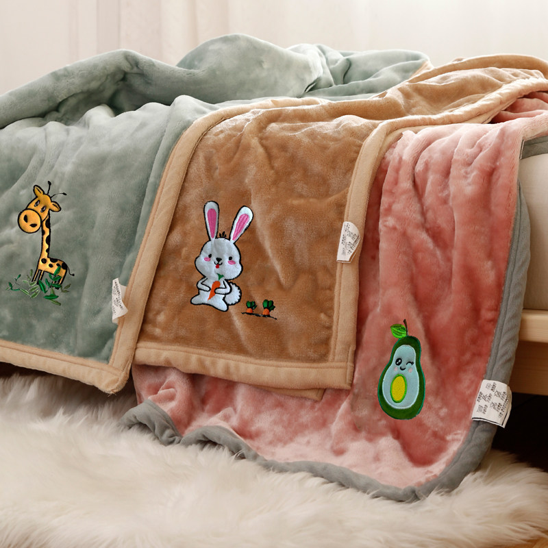 绣花毛毯被子小毛毯珊瑚绒法兰绒盖毯办公室午P睡小毯午休空调毯,床上用品,休闲毯/毛毯/绒毯,淘宝优惠券,粉丝福利购,淘宝优惠卷