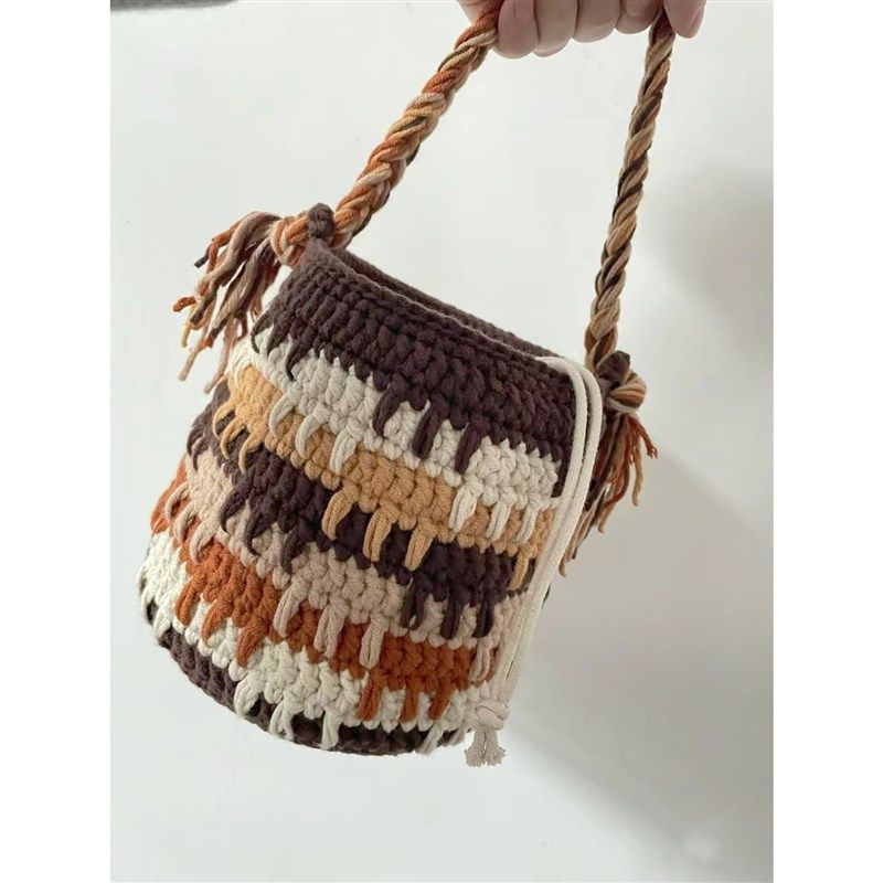 流光溢彩大肚包水桶包手工编织包包diIy材料包毛线钩针送女朋友,服饰配件/皮带/帽子/围巾,DIY编织材料包,淘宝优惠券,粉丝福利购,淘宝优惠卷