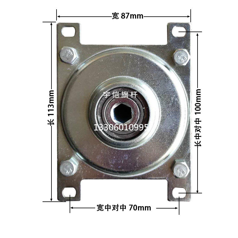 户外旗杆手摇升降器绕绳器手摇杆内置手摇绕线R器旗杆配件手搅盘