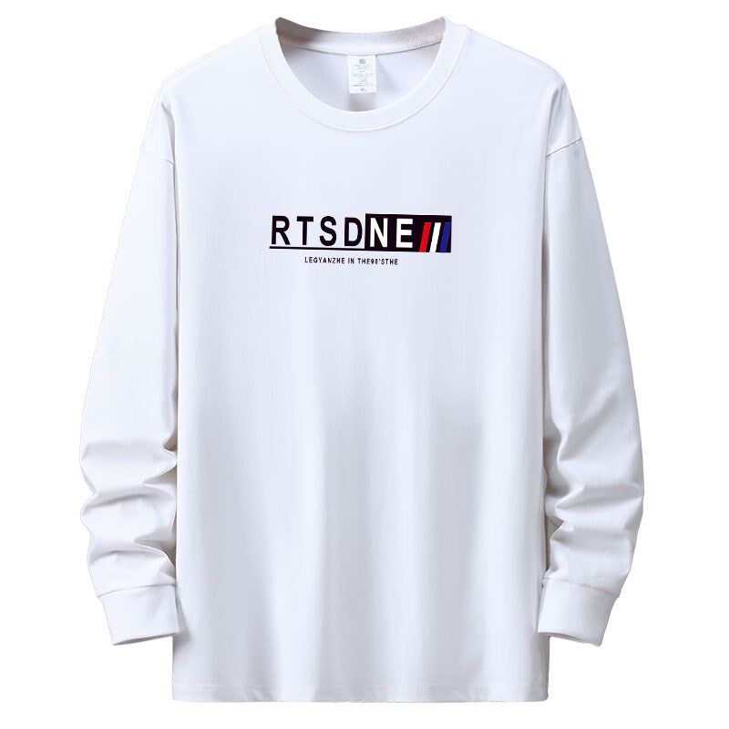 男款大码长c袖体恤纯棉宽松胖子加肥加大加厚重磅上衣男士秋衣t恤