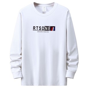 体恤纯棉宽松胖子加肥加大加厚重磅上衣男士 长c袖 秋衣t恤 大码 男款