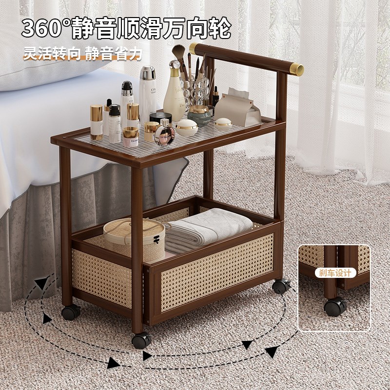 美容院带轮小推车l非实木边几多功能置物架简易可移动护肤品收纳