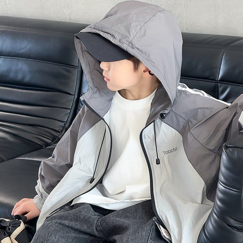 男童夏装轻薄防晒服2o025新款儿童连帽防晒衣中大童夏装户外服痞