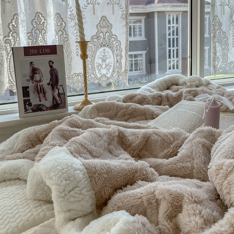 宝藏毯子 复古羊羔绒保暖毯子沙发盖I毯午休冬季加厚珊瑚绒毛毯,床上用品,休闲毯/毛毯/绒毯,淘宝优惠券,粉丝福利购,淘宝优惠卷