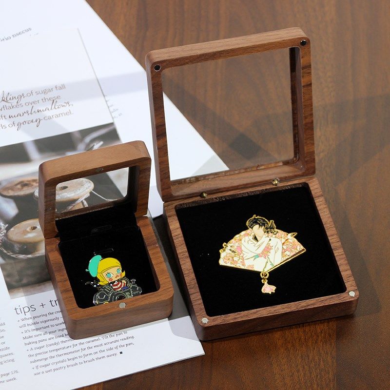 高级实木徽章收纳盒子礼盒胸针勋章收J藏展示盒子单枚包装盒收纳,饰品/流行首饰/时尚饰品新,首饰盒,淘宝优惠券,粉丝福利购,淘宝优惠卷