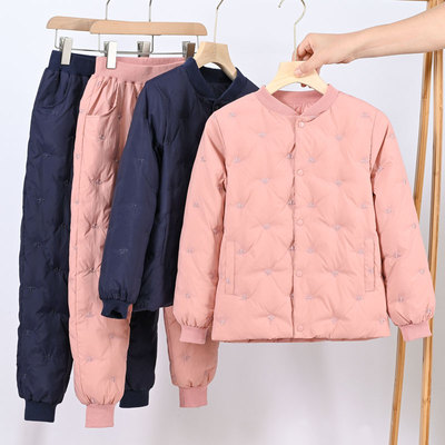 儿童轻薄羽绒服内胆男童中大童羽绒套I装女童内穿保暖裤校服神器