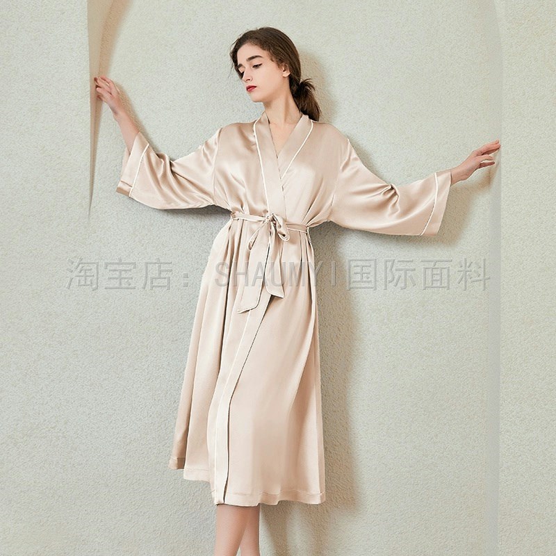 6A级30姆米重磅真丝素绉缎面料100%桑蚕丝旗袍连衣裙衬Z衫裤子布