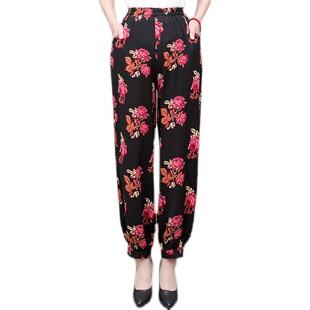 休闲女裤 黑色长裤 宽松大码 子棉绸灯Q笼裤 瑜伽 舞蹈裤 2021春夏秋款