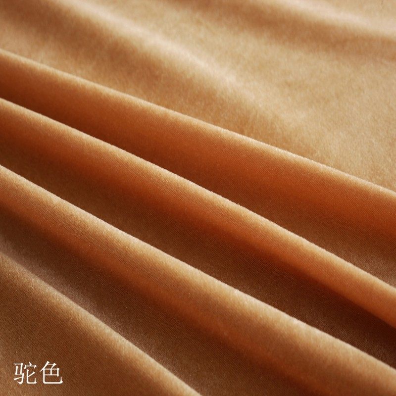 加厚金丝绒布料绒布桌布红黑绿色背景布会议会P展平铺简约桌布台