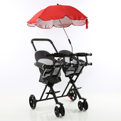 双胞胎溜娃神器双人手推轻便携带折叠避震宝N宝小孩婴儿二胎手推