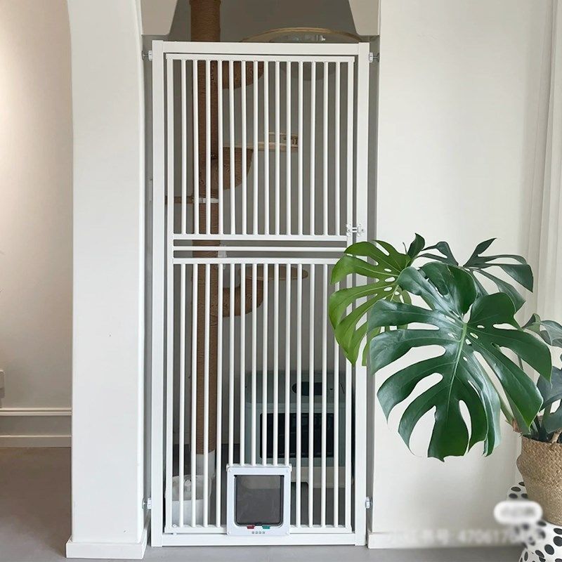 防猫门栏室内宠物围栏猫咪防跳护栏隔离栏杆狗栅栏U挡板神器带小