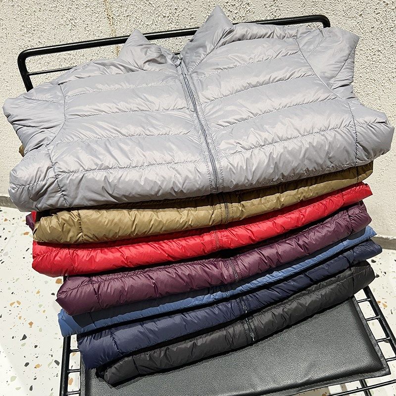 2024新款男i士轻薄羽绒服便捷白鸭绒宽松保暖外套爸爸装大码冬外