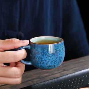 整套简约浮翠蓝玉陶瓷办公室泡茶壶盖碗功夫茶具家用 高端茶具套装