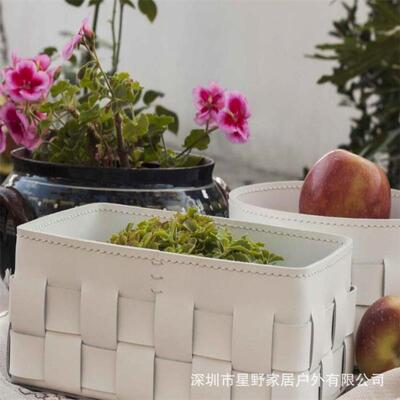 桌202手5年关新款工编织面01111收纳篮家居水果杂物玄收纳筐编织