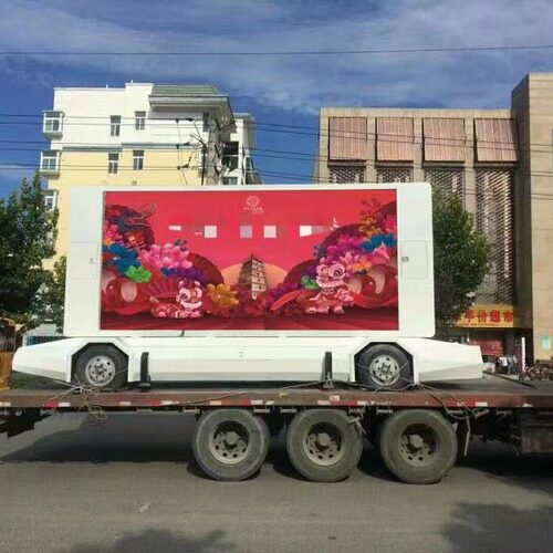 全国送货的牵引车流动广告车新品做活动带舞台广告宣传车