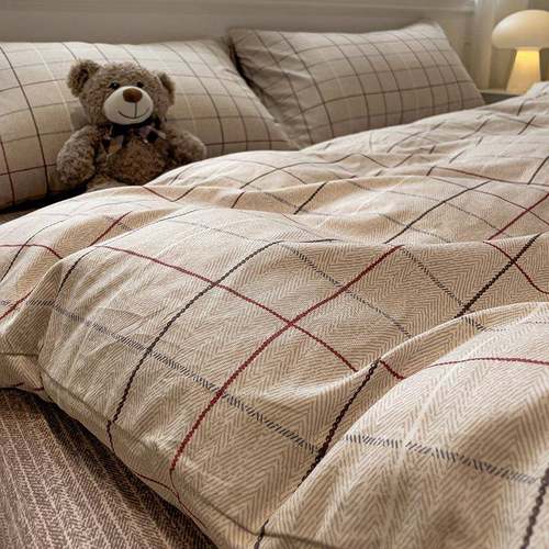 a类母婴全棉碎花田园小款风床单床上四件套纯棉床笠款CHN三级件套