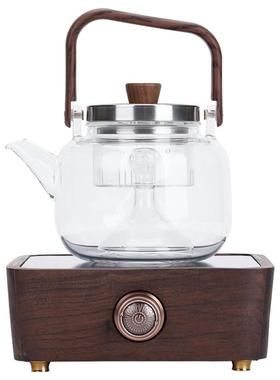 高茶硼硅玻璃提热梁壶蒸壶烧水10238壶煮两用壶水壶电陶炉煮茶蒸