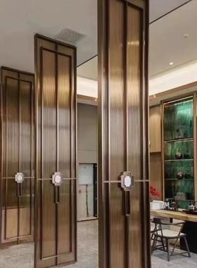 售部大堂装饰铁屏艺DET隔断屏风门客厅入户遮挡花格玄关楼不锈钢