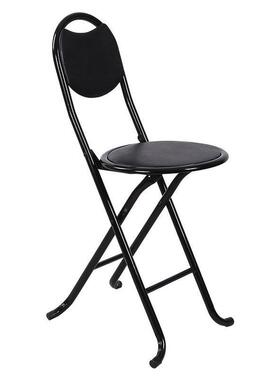 简易金便携折叠TYT凳家靠用属皮马扎背折叠椅宿舍临时习休闲凳餐