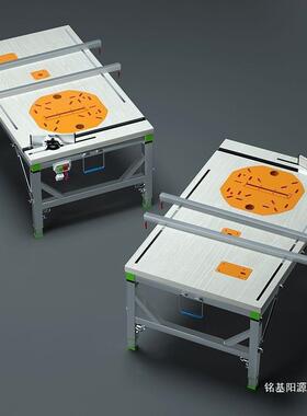 小型装修多能台升降工作台推HCI台便携操作台折叠功锯木工锯锯倒