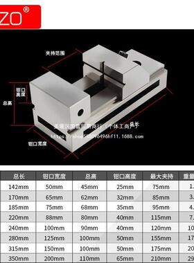 QKG精密快平口钳小型批2士万动力CNC钻铣床台高直角ZHA磨床虎钳-8