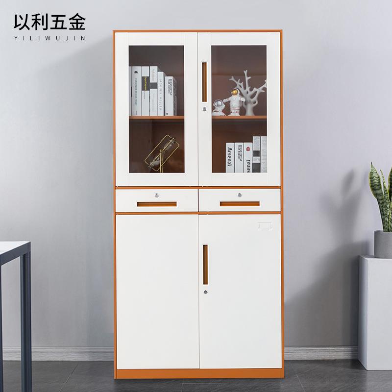以利咖白中二斗械咖白中二灰白拆器装套色文储物柜加件厚办公柜柜