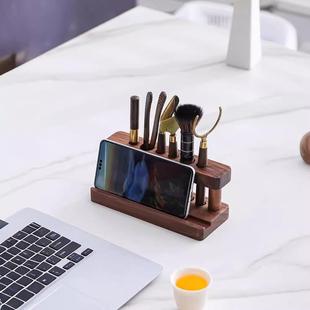 茶茶道茶具六君子SES套装 高档笔茶茶夹配件用大全胡桃木泡工品具