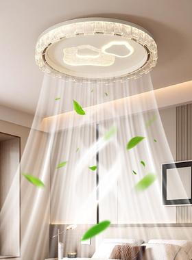 新款全光卧谱无叶扇灯EXF空风气净化形隐室电扇灯主卧房间风扇吸