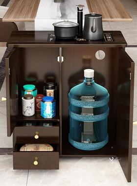 移WEG烧水动壶一体泡茶台茶水柜实茶边几套非木茶桌家用阳台装小