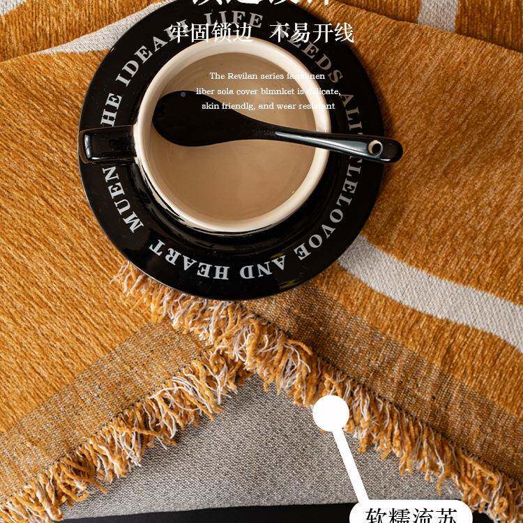 FS758258雪尼尔沙发巾全盖布通四季用款直排一片防滑式罩2025新款