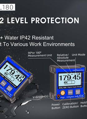 精度数显倾角仪角度尺高迷你磁水平尺带屏大LWLZCD水平仪尺DXL180