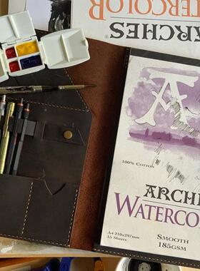 多ISY功个性务化文件能对开A4皮业革组合文件夹