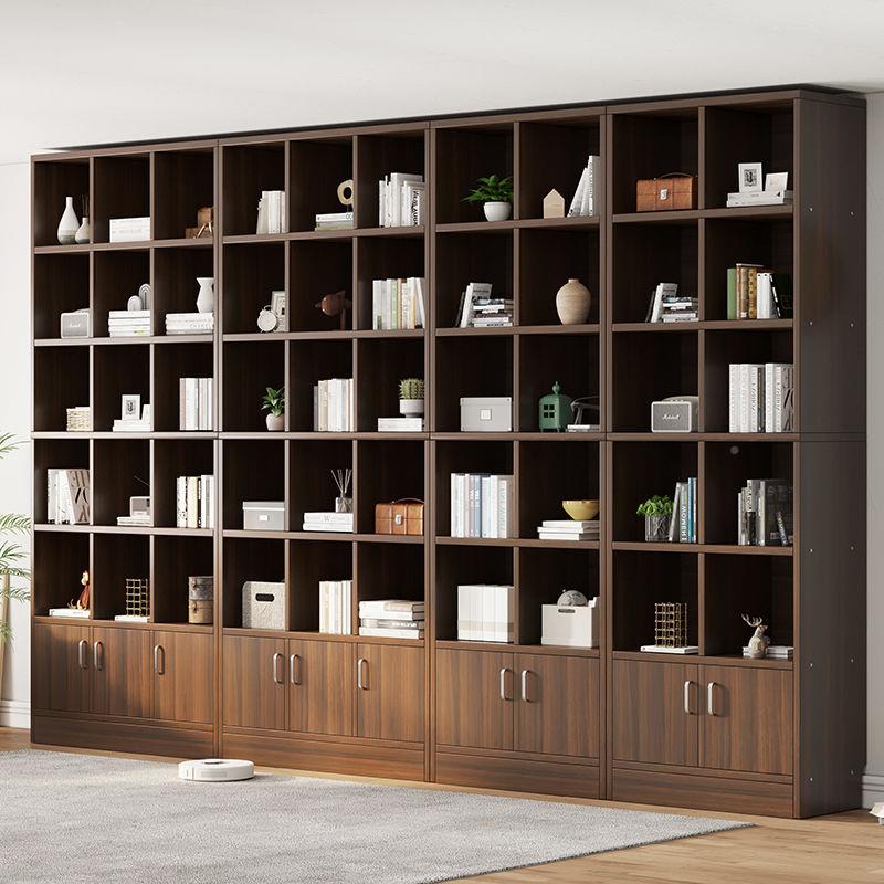 书柜带门高2顶米4组合书架落地物架学生家靠用墙一置体到PYX置物