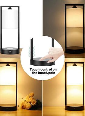 台灯卧室床头无线QH5029W充电光触摸三挡调古爆款工业复风美式台