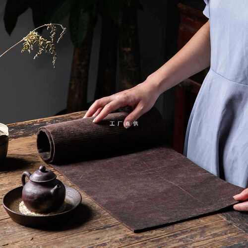 独清柞蚕老料香云纱真丝茶席