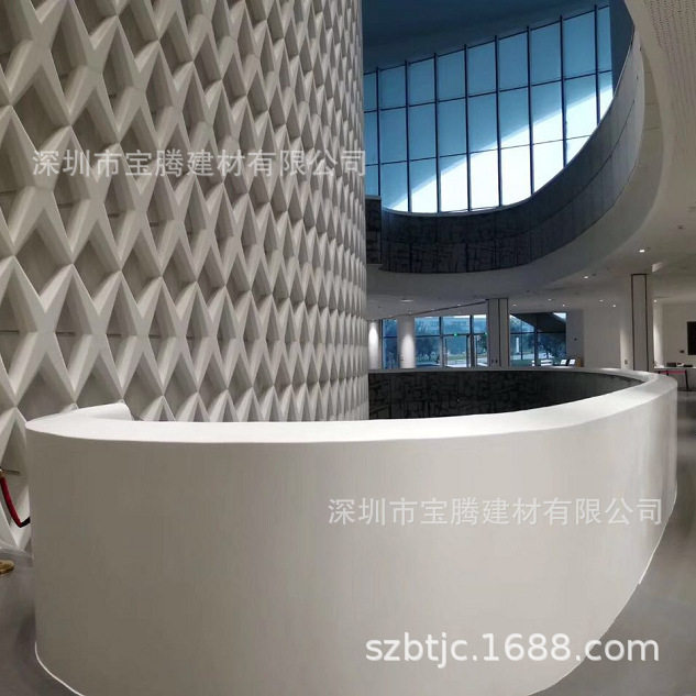 人造石弧形吧台服务台生产