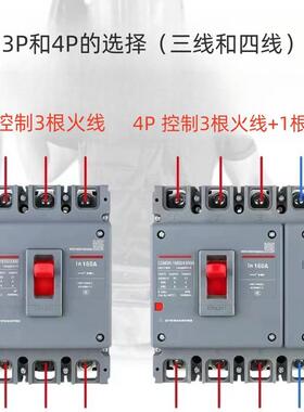 壳断路器CM3S3P4P相三四线63UVAA100A160A200A250A塑空D气开关