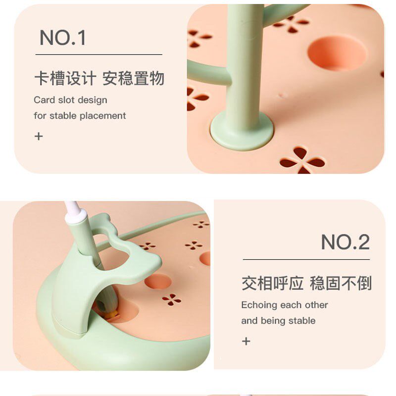 婴儿奶瓶沥水架硅胶奶瓶刷奶嘴刷组合晾干宝宝奶瓶置物架水杯支架