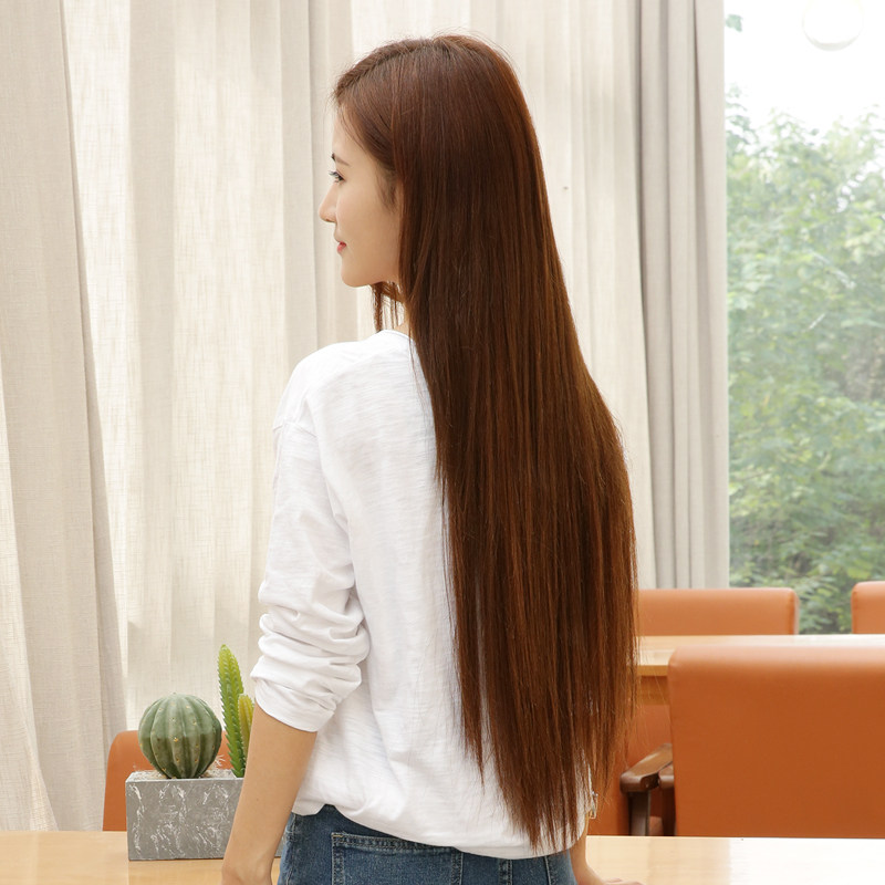 接发片无痕接发真发接发直发假发片一片式真发发片加厚长直发女