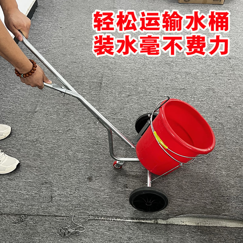 农村家用倒泔水车省力倒垃圾手拉车带轮手拉车不锈钢结实耐用小车