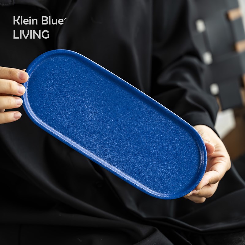 Klein BlueLIVING 克莱因蓝陶瓷小托盘 简约干泡盘创意餐盘茶盘
