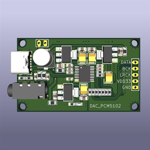 PCM5102A I2S树莓派数字音频输入DAC解码板器转3.5模拟输出模块