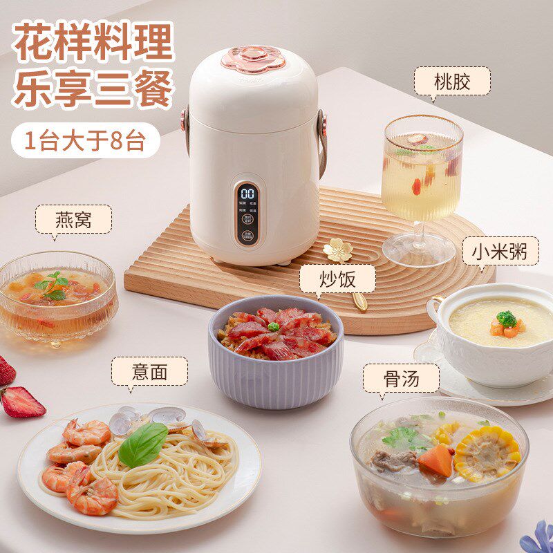 便携式手提炖锅陶瓷釉不粘电煮锅家用煮粥煲汤锅烧水壶保温电热杯