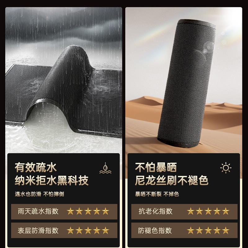 入户门地垫豪宅别墅专用弹力门垫高端尼龙丝家用进门防滑蹭土脚垫
