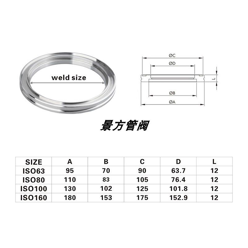 ISO63/80/100 不锈钢快装真空软管不锈钢真空波纹管304/316L