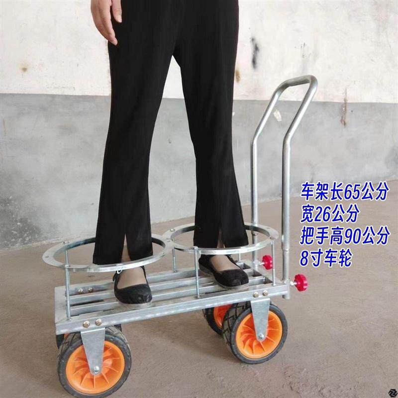 放桶专用采摘车果园菜地运输车家用推拉车买菜车仓库饭店搬运推车