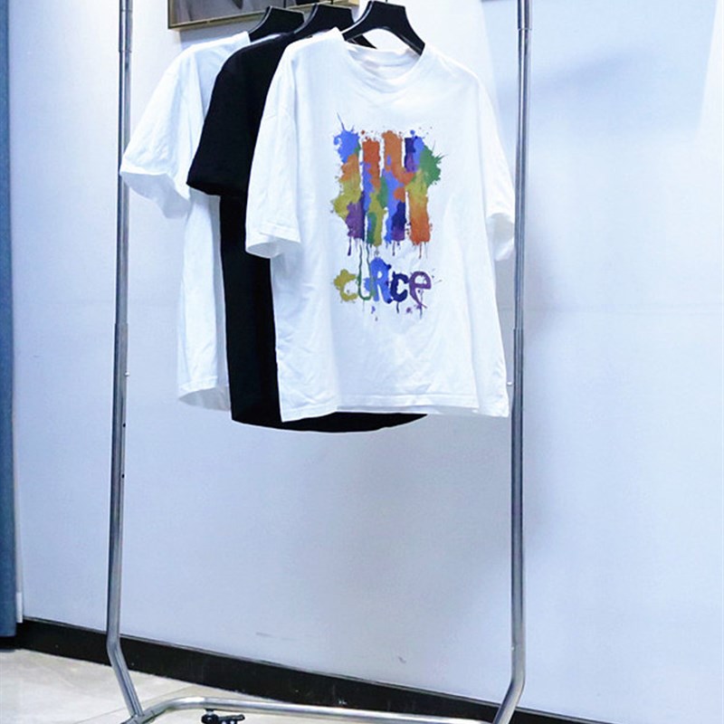 不锈钢落地架折叠展示架简易服装架移动龙门架女装货架金色挂衣架