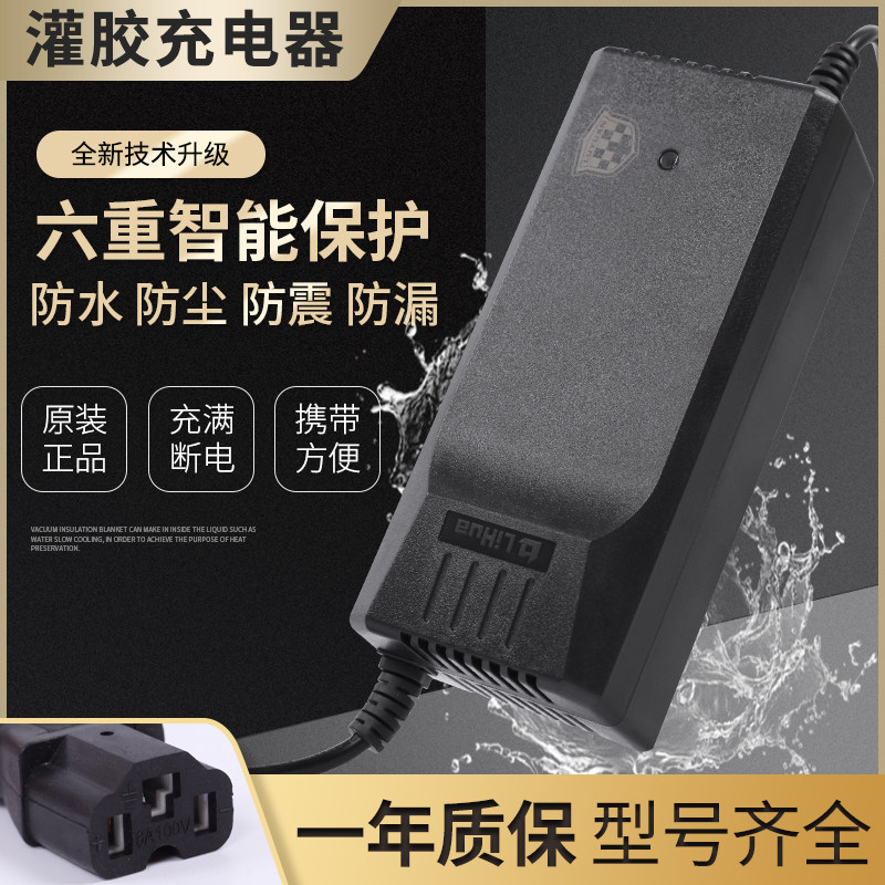 蓝贝防雨防水电动车电瓶充电器48v12ah48v20ah60v72v三轮车通用款