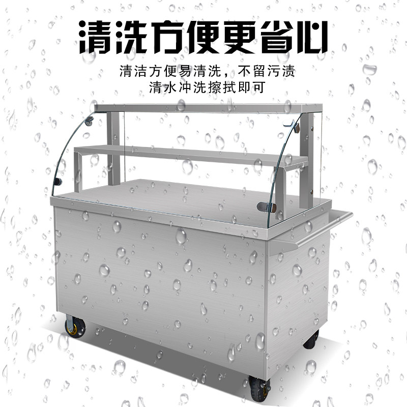 手推外卖小吃车凉菜凉皮凉面冰粉摆摊小推车卤菜味熟食早餐摊位车